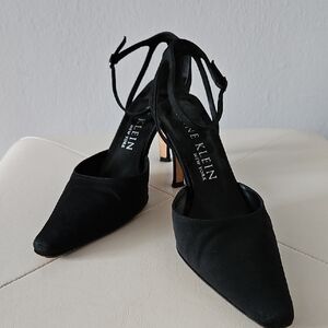 Anne Klein Black Strappy Heels